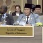 Menteri Pertahanan Prabowo Subianto dalam acara konferensi tingkat tinggi (KTT) “Call for Action: Urgent Humanitarian Response for Gaza” di Yordania. (Dok. Tim Media Prabowo Subianto)