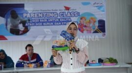 Keberhasilan Penurunan Angka Stunting dan Gizi Buruk Anak di Kecamatan Dumai Timur Jadi Tanda Perayaan HAN 2024 Kilang Pertamina Dumai. (Dok. Pertamina.com)