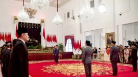 Presiden Joko Widodo (Jokowi) melantik politisi Partai Gerindra, Sudaryono sebagai Wakil Menteri Pertanian (Wamentan).  (Facebook.com @Sudaryono)
