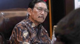 Luhut Pandjaitan memaparkan rencana gene bank kepada Presiden Prabowo di Jakarta. (Facebook.com @Luhut Binsar Pandjaitan)