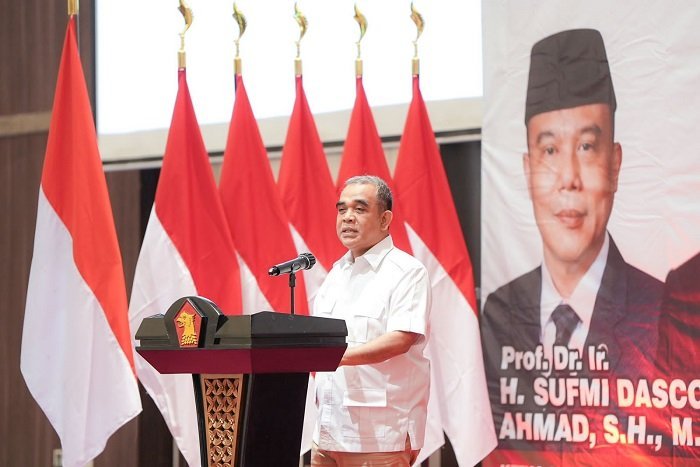 Sekjen Gerindra Ahmad Muzani hadir dalam Rapat Koordinasi pengurus Partai Gerindra se-Jawa Barat. (Dok. Partai Gerindra)