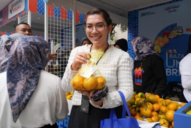 Klaster Jeruk Gerga Curup saat turut serta pada Bazzar UMKM BRI di Kantor Pusat BRI pada 16 Desember 2024 lalu. (Dok. BRI)