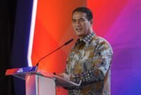 Menteri Pertanian Andi Amran Sulaiman saat menjadi pembicara kunci (keynote speaker) di Hotel Westin Jakarta, Kamis 30 Januari 2025.( Dok. Kementterian Pertanian)