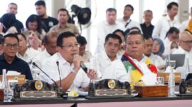 Kepala Badan Pangan Nasional (Bapanas) Arief Prasetyo Adi, saat Rapat Koordinasi Bidang Pangan yang digelar di Medan, Sumatera Utara pada Selasa (21/1/2025). (Dok. Badan Pangan Nasional)