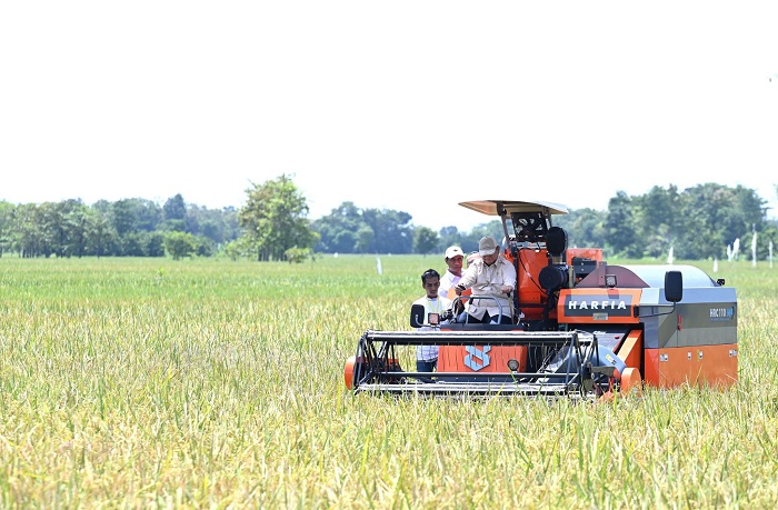 Keberhasilan Presiden Prabowo Subianto dalam membenahi sektor pertanian nasional mendapat apresiasi. (Facebook.com @Setkab RI)