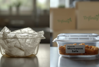 Jangan asal pilih wadah! 🚫 Pastikan kemasan makananmu sudah Food Grade dan BPA Free seperti Trifinity. Aman dipanaskan di microwave dan bebas zat kimia berbahaya.