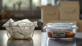 Jangan asal pilih wadah! 🚫 Pastikan kemasan makananmu sudah Food Grade dan BPA Free seperti Trifinity. Aman dipanaskan di microwave dan bebas zat kimia berbahaya.